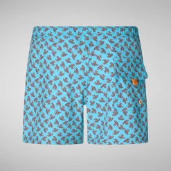 Costumi Da Bagno^Save The Duck Costume Da Bagno Bambino Getu Stampa Aragoste Su Fondo Azzurro