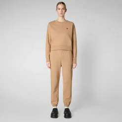 T-Shirt & Felpe^Save The Duck Felpa Donna Ligia In Beige Biscotto