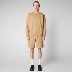 Magliette & Felpe^Save The Duck Felpa Uomo Silas In Beige Biscotto