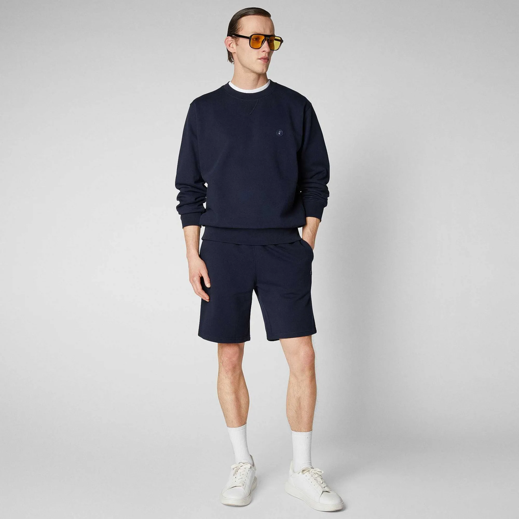 Magliette & Felpe^Save The Duck Felpa Uomo Silas In Blu Navy