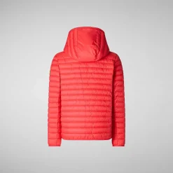 Piumini Animal-Free^Save The Duck Giacca Bambino Huey Rosso Acceso
