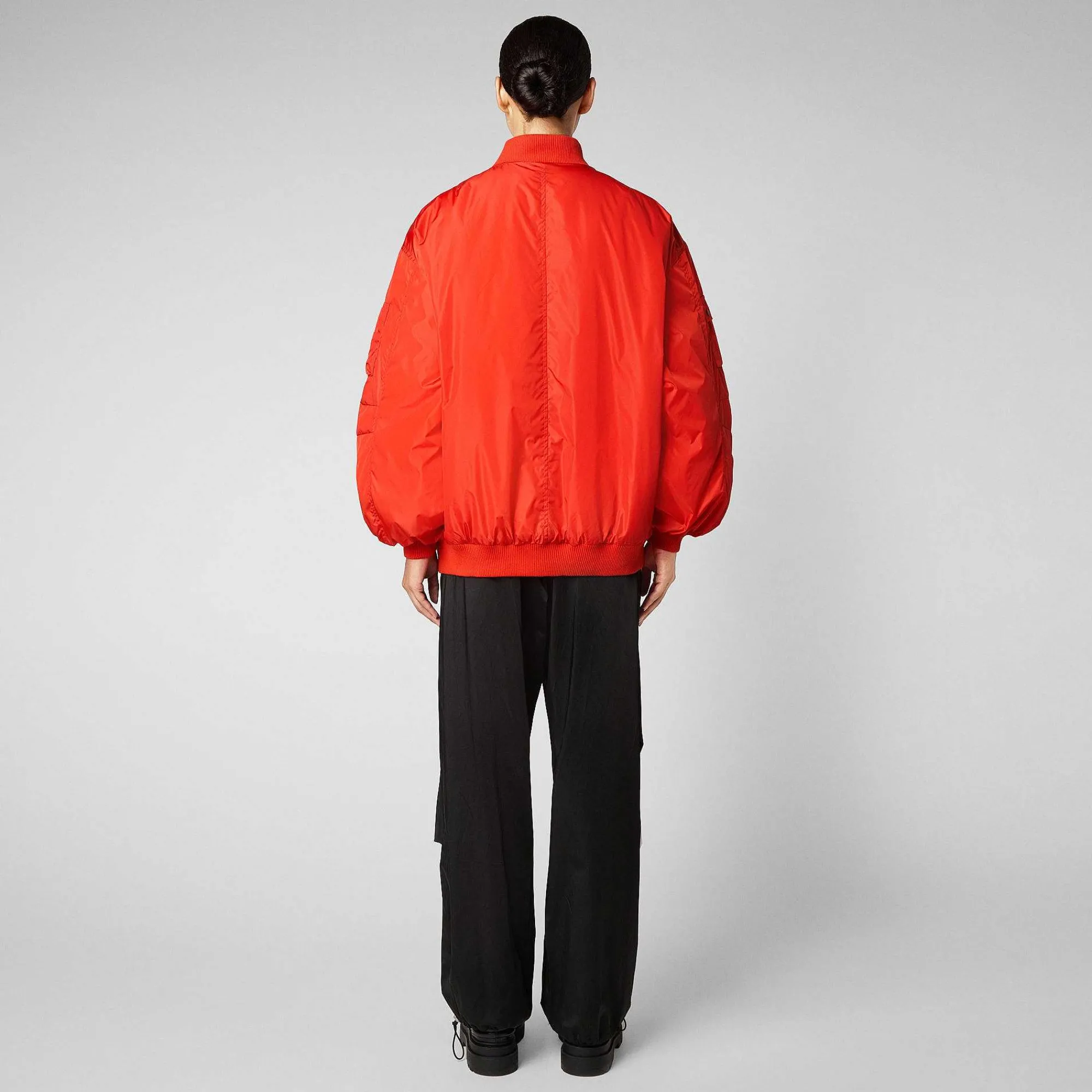 Giacche^Save The Duck Giacca Bomber Unisex Ciara Rosso Papavero