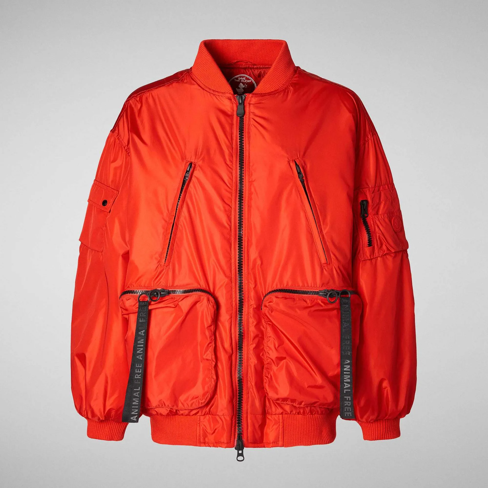 Giacche^Save The Duck Giacca Bomber Unisex Ciara Rosso Papavero