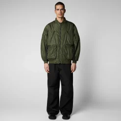 Giacche^Save The Duck Giacca Bomber Unisex Ciara Verde Oliva