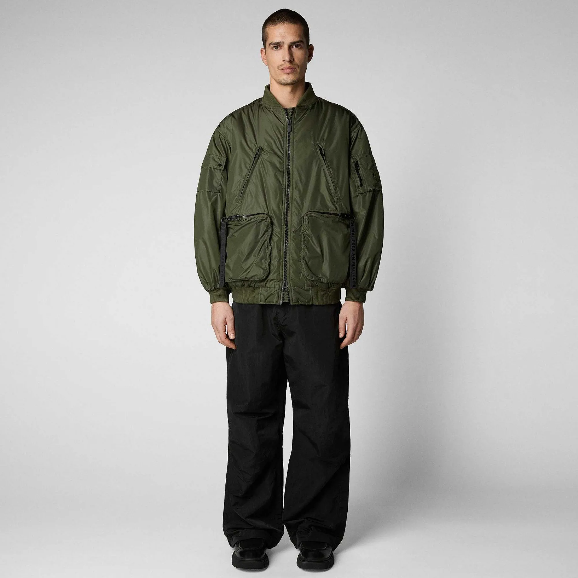 Giacche^Save The Duck Giacca Bomber Unisex Ciara Verde Oliva