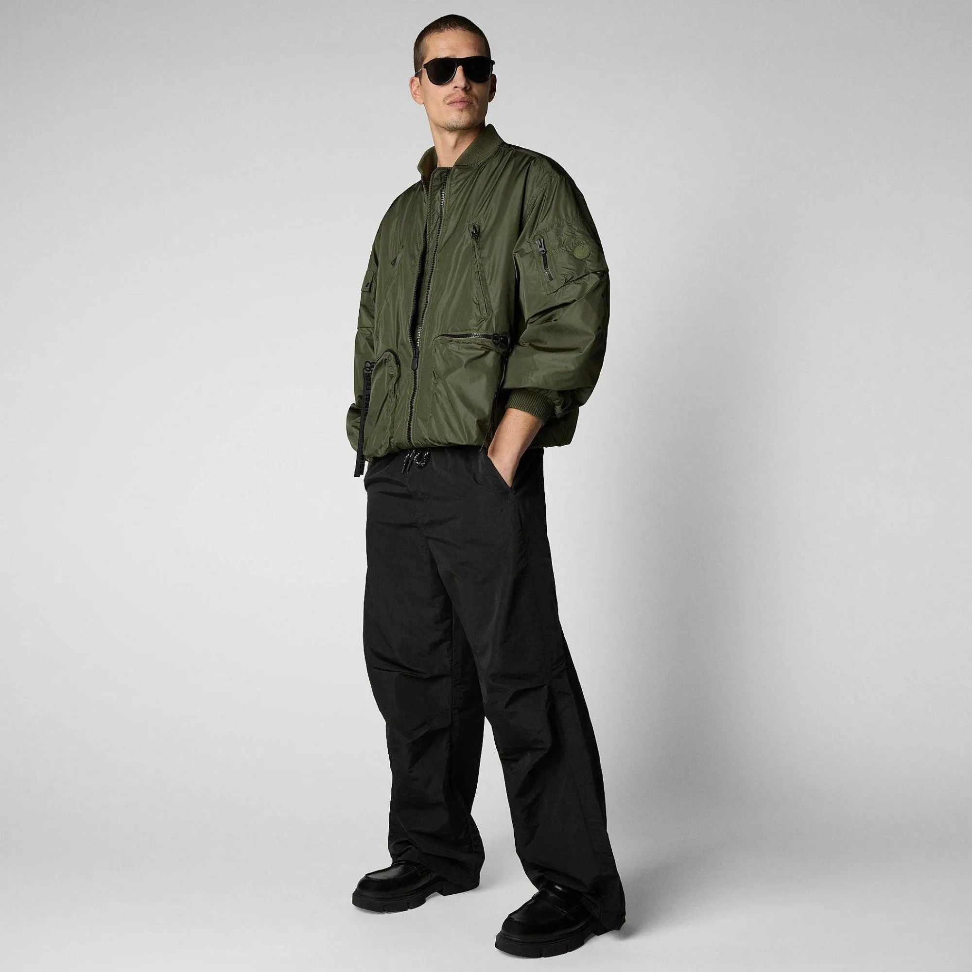 Giacche^Save The Duck Giacca Bomber Unisex Ciara Verde Oliva