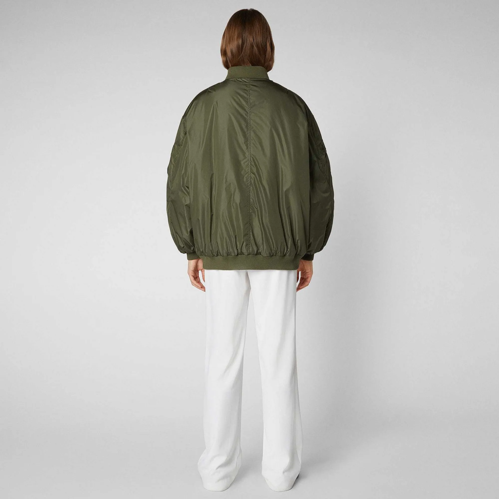 Giacche^Save The Duck Giacca Bomber Unisex Ciara Verde Oliva