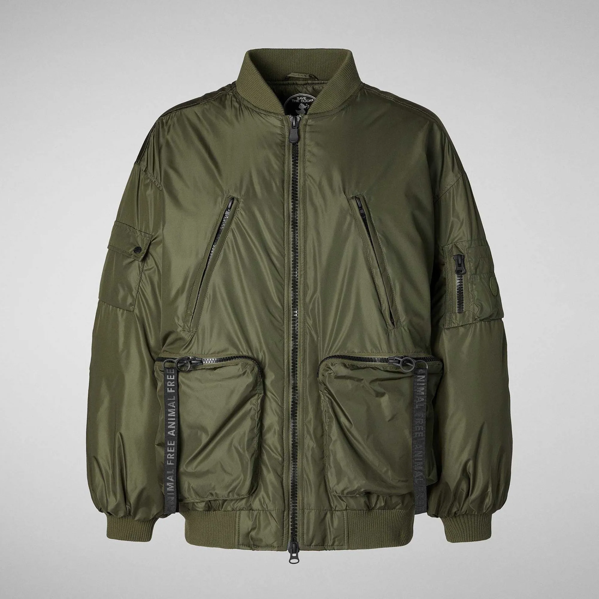 Giacche^Save The Duck Giacca Bomber Unisex Ciara Verde Oliva
