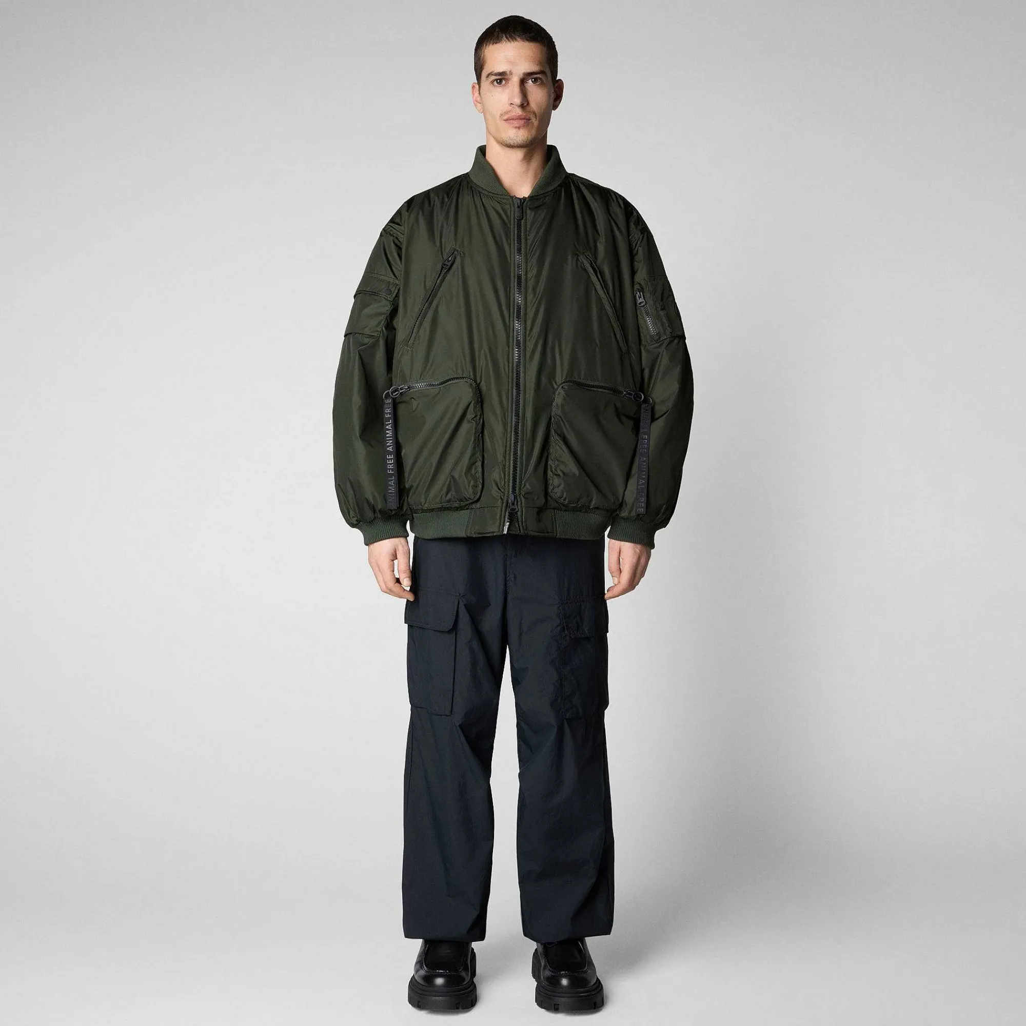Giacche^Save The Duck Giacca Bomber Unisex Usher In Verde Bosco