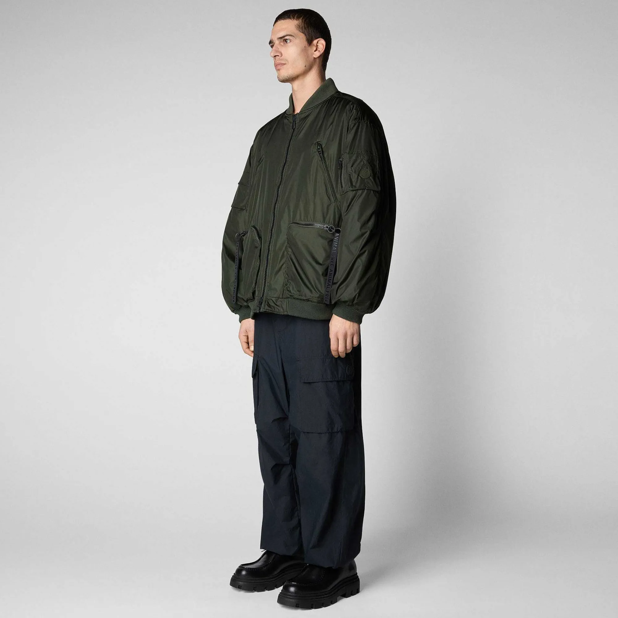 Giacche^Save The Duck Giacca Bomber Unisex Usher In Verde Bosco