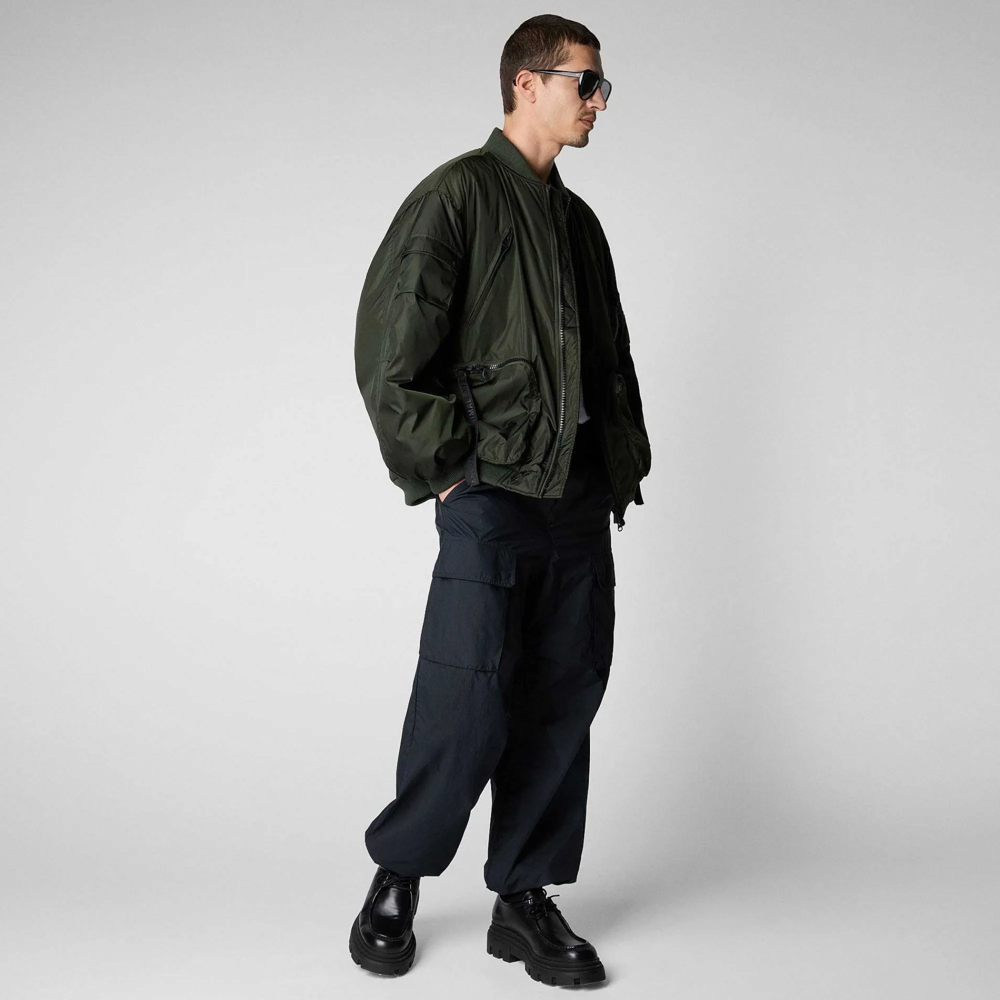 Giacche^Save The Duck Giacca Bomber Unisex Usher In Verde Bosco