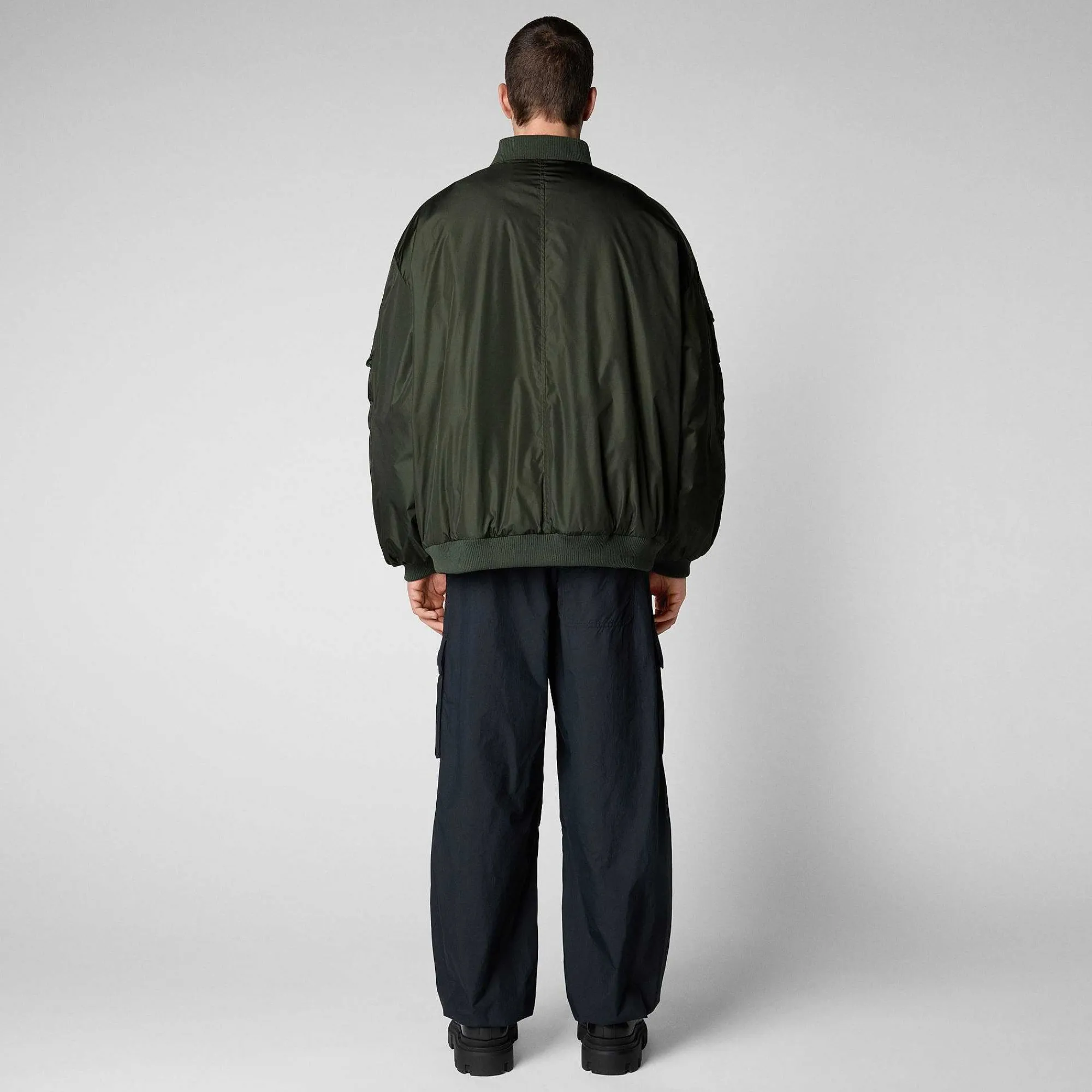 Giacche^Save The Duck Giacca Bomber Unisex Usher In Verde Bosco
