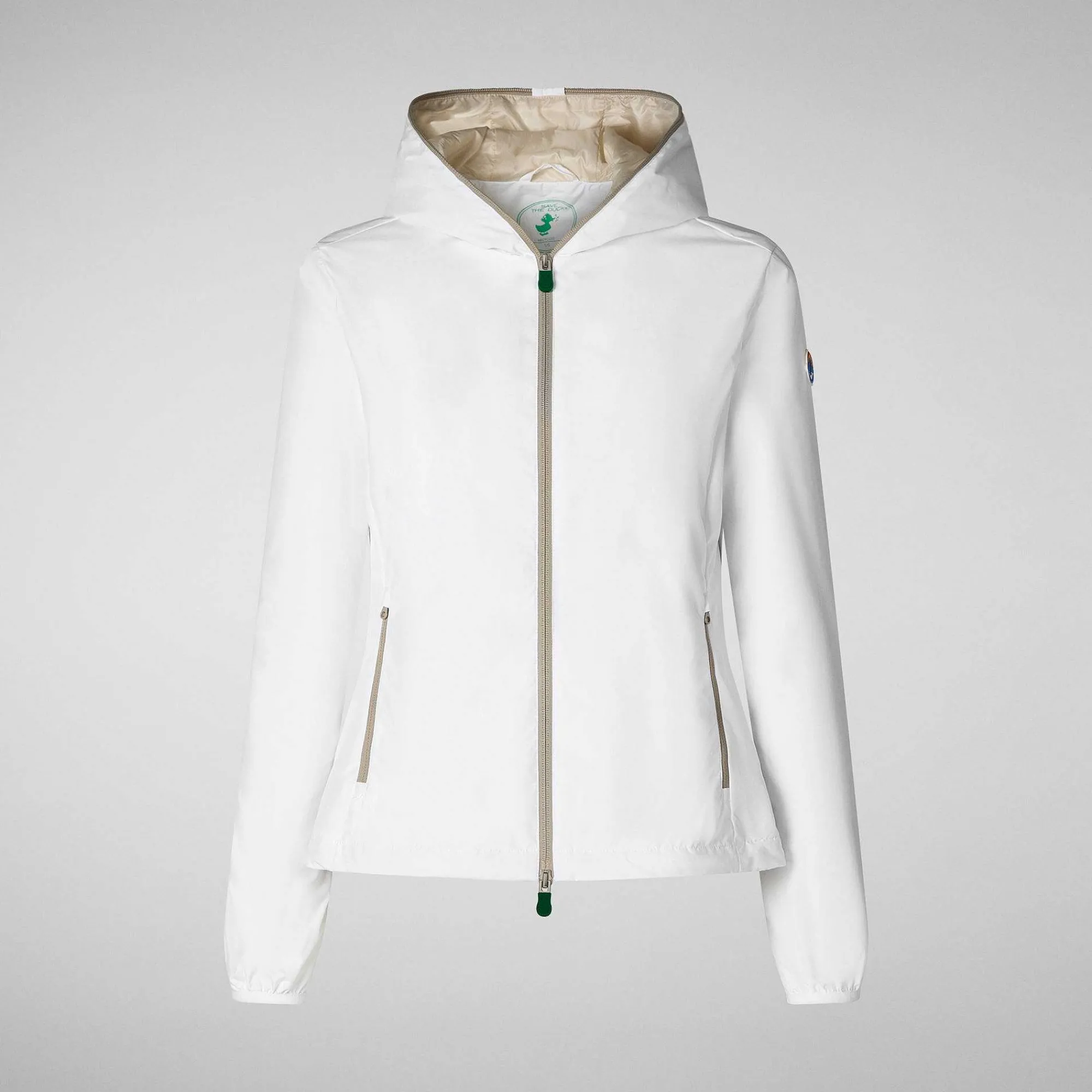 Giacche^Save The Duck Giacca Impermeabile Donna Stella Bianco