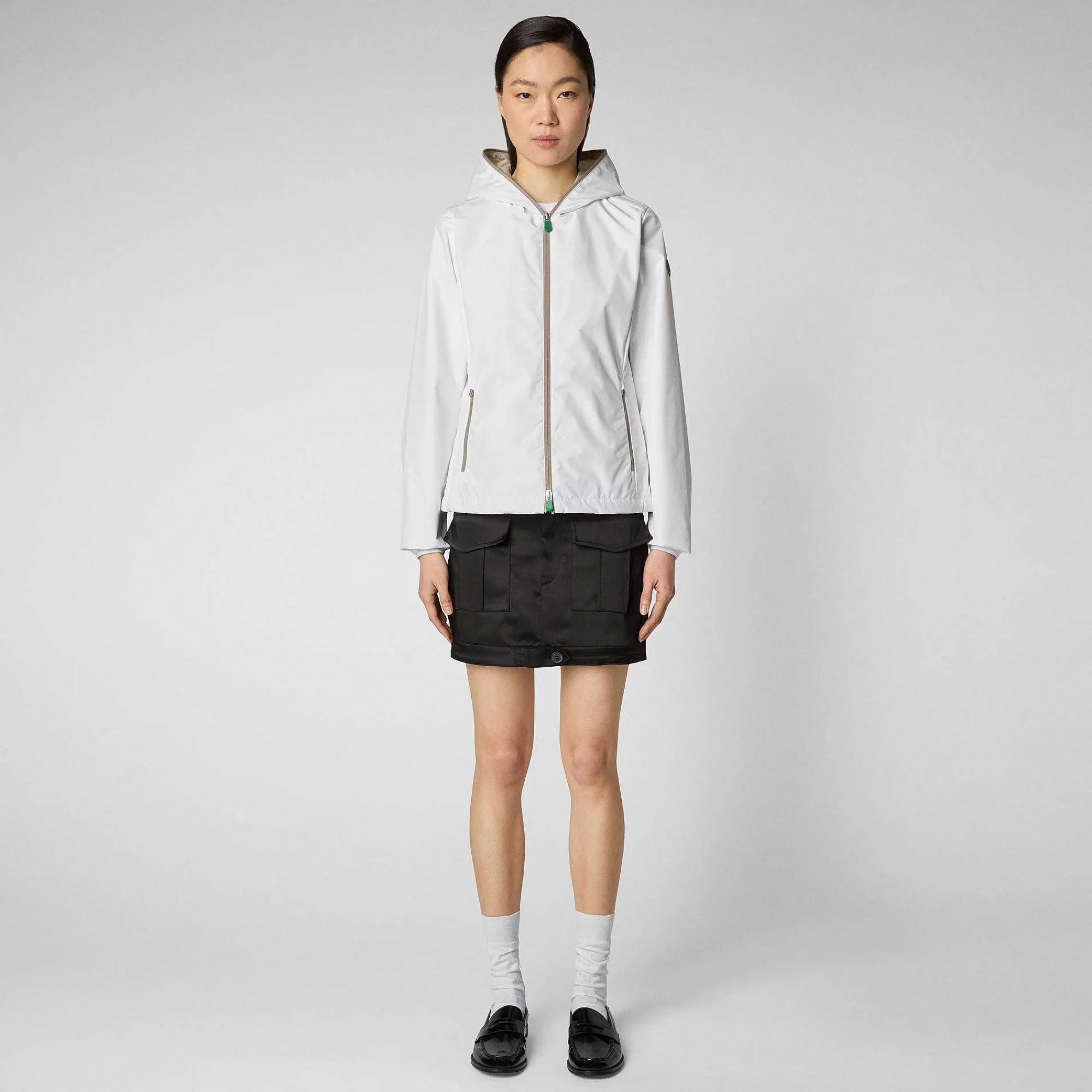 Giacche^Save The Duck Giacca Impermeabile Donna Stella Bianco