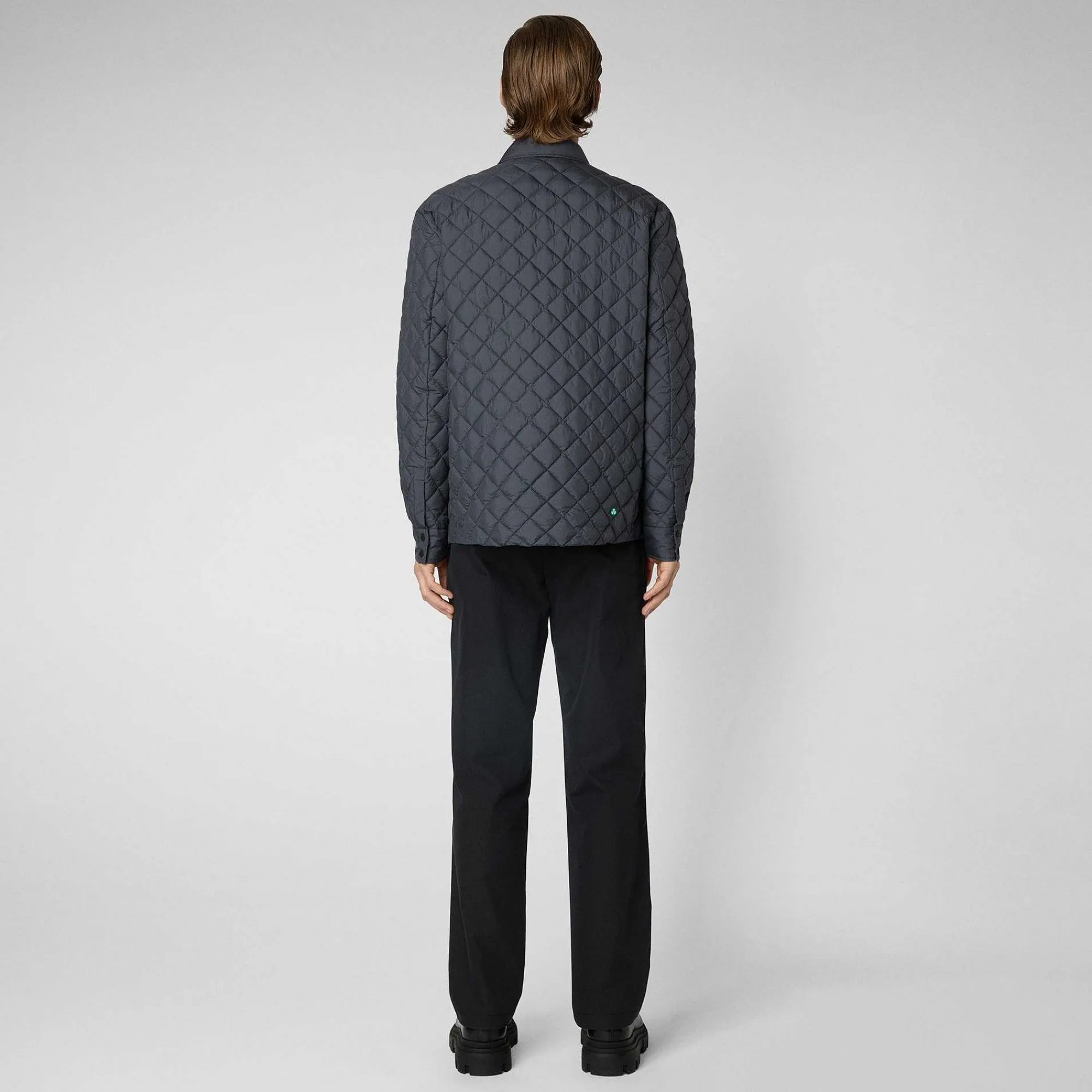 Piumini Animal-Free^Save The Duck Giacca Uomo Ozzie Grigio Tempesta