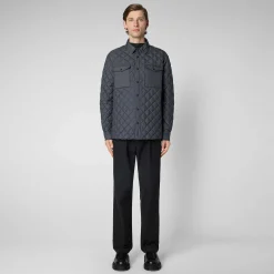 Piumini Animal-Free^Save The Duck Giacca Uomo Ozzie Grigio Tempesta