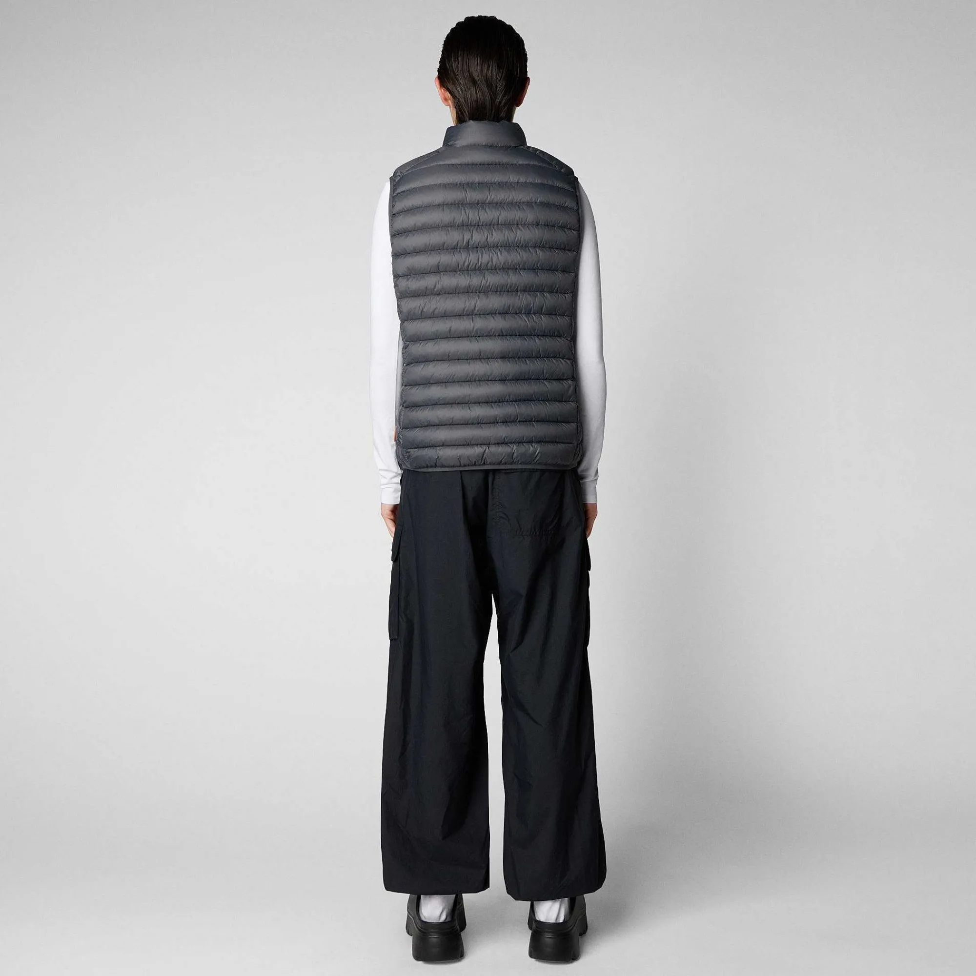 Gilets^Save The Duck Gilet Imbottito Donna Charlotte Grigio Tempesta