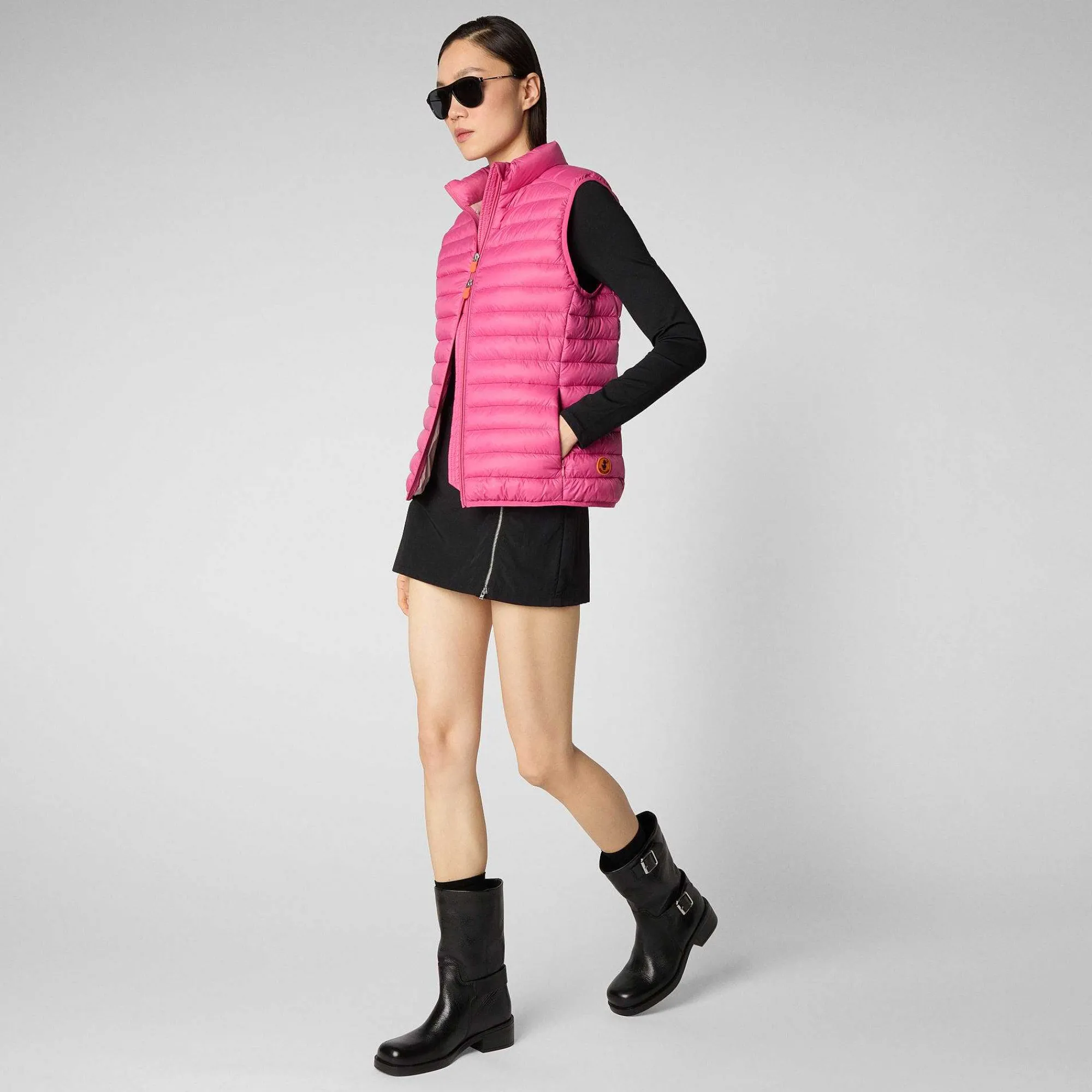 Gilets^Save The Duck Gilet Imbottito Donna Charlotte Rosa Scuro