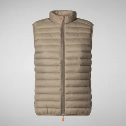 Gilets^Save The Duck Gilet Imbottito Donna Charlotte Grigio Elefante