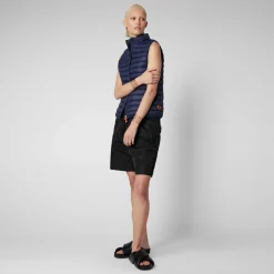 Gilets^Save The Duck Gilet Imbottito Donna Charlotte Blu Navy