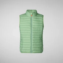 Gilets^Save The Duck Gilet Imbottito Unisex Bambino Dolin Verde Menta