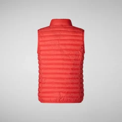 Gilets^Save The Duck Gilet Imbottito Unisex Bambino Dolin Rosso Acceso