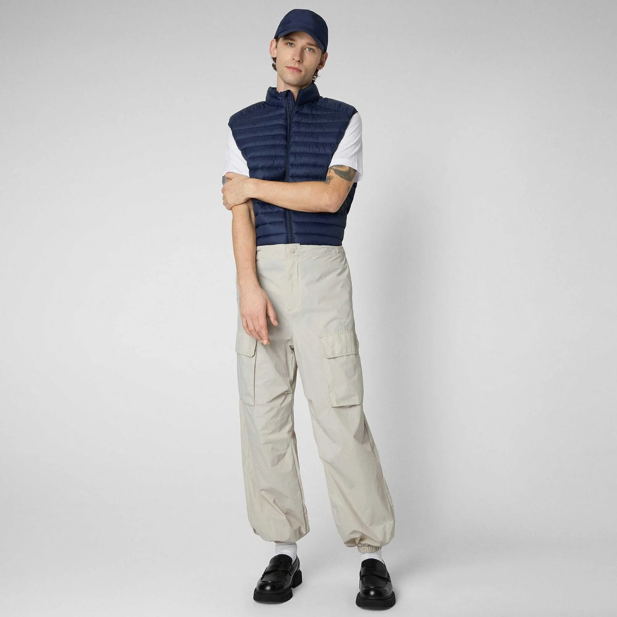 Gilets^Save The Duck Gilet Imbottito Uomo Adam Blu Navy