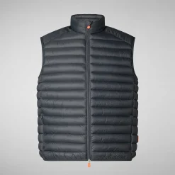 Gilets^Save The Duck Gilet Imbottito Uomo Adam Grigio Tempesta