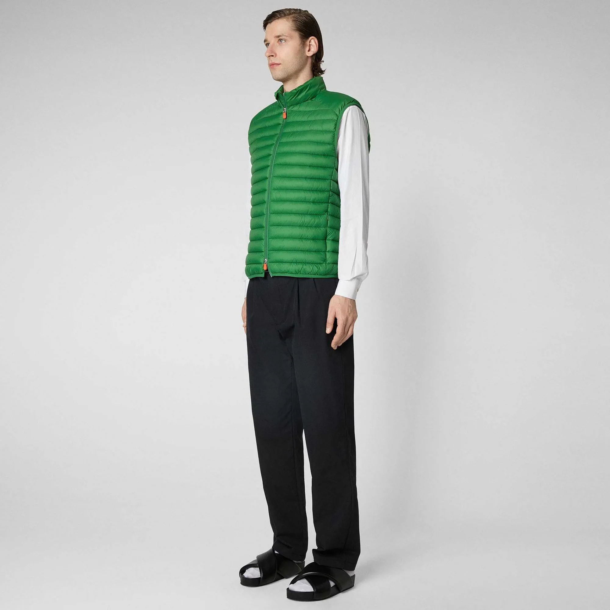 Gilets^Save The Duck Gilet Imbottito Uomo Adam Verde Foresta