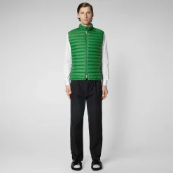Gilets^Save The Duck Gilet Imbottito Uomo Adam Verde Foresta