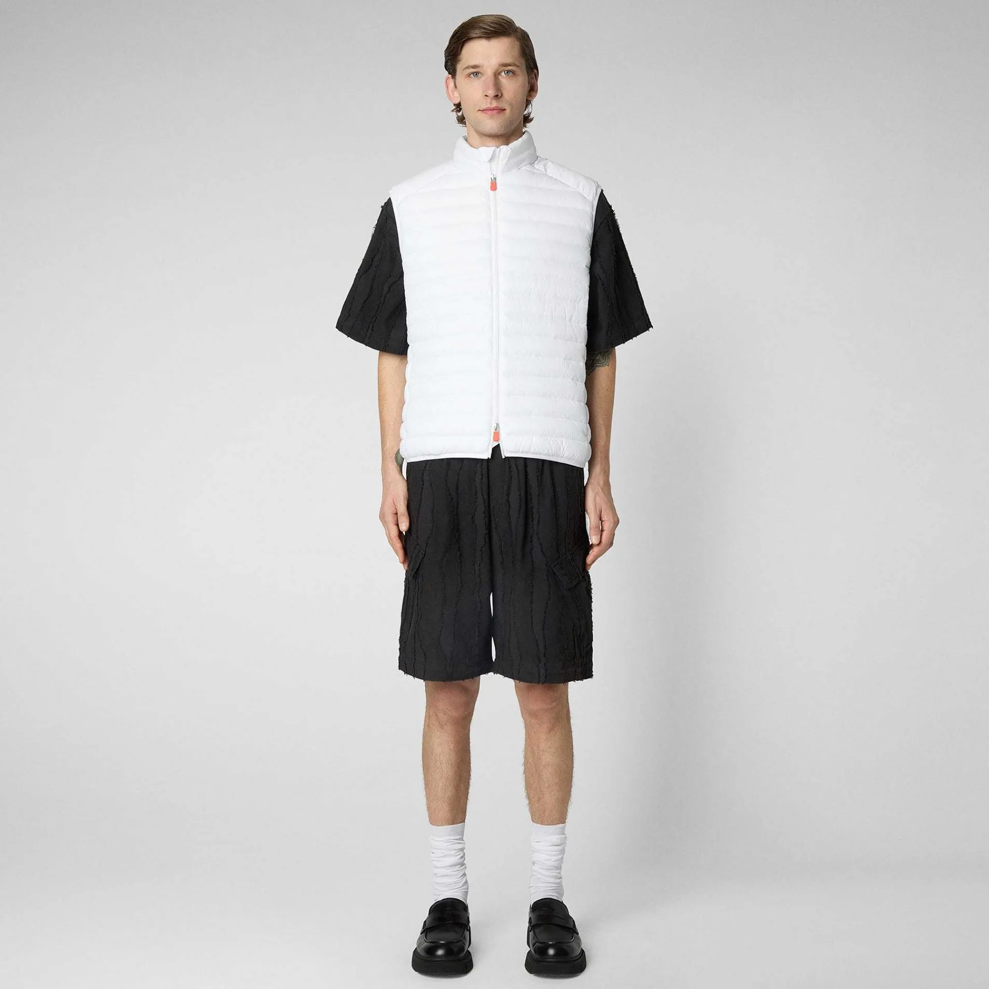 Gilets^Save The Duck Gilet Imbottito Uomo Adam Bianco
