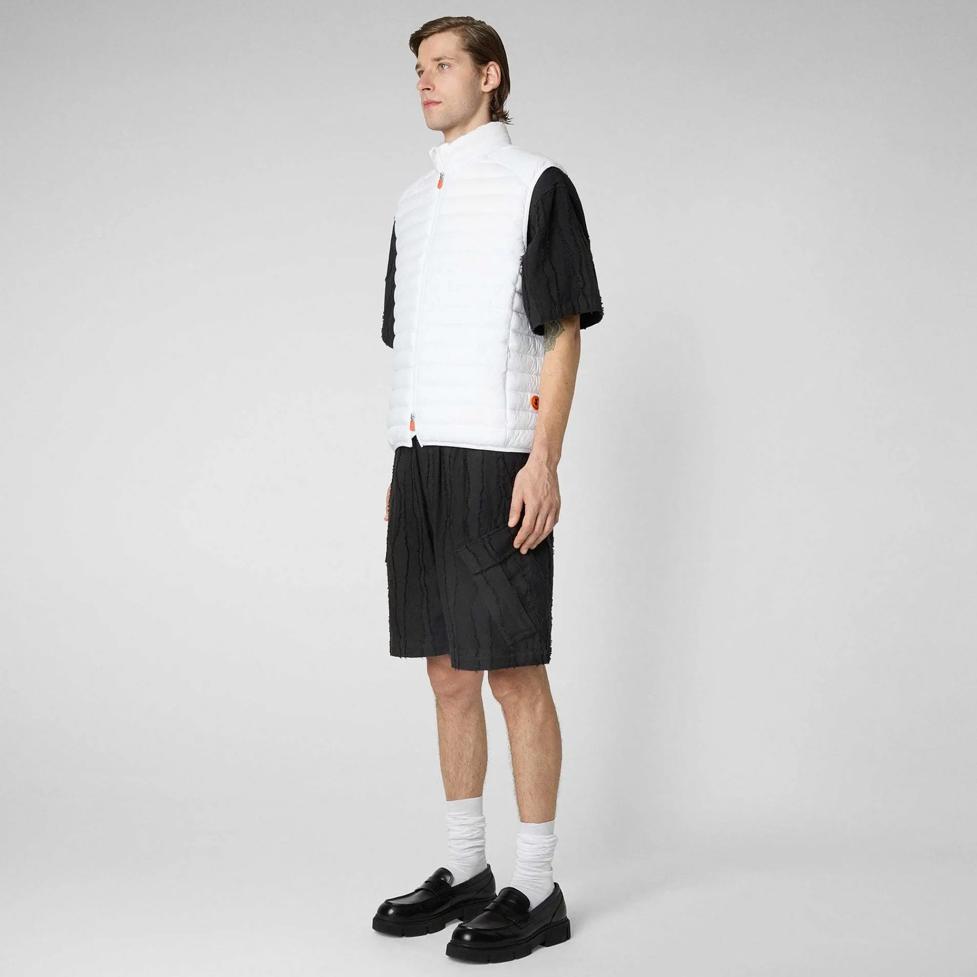 Gilets^Save The Duck Gilet Imbottito Uomo Adam Bianco