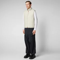 Gilets^Save The Duck Gilet Imbottito Uomo Adam Beige Chiaro