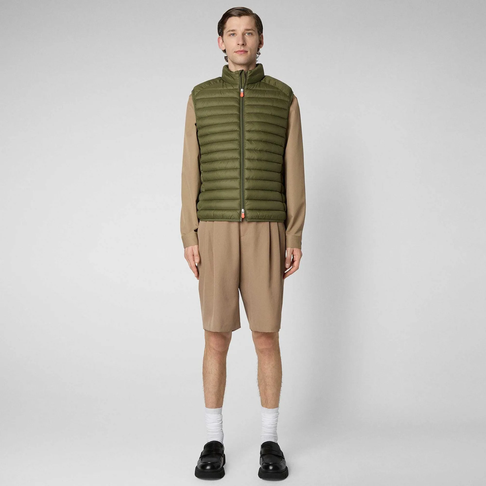Gilets^Save The Duck Gilet Imbottito Uomo Adam Verde Oliva