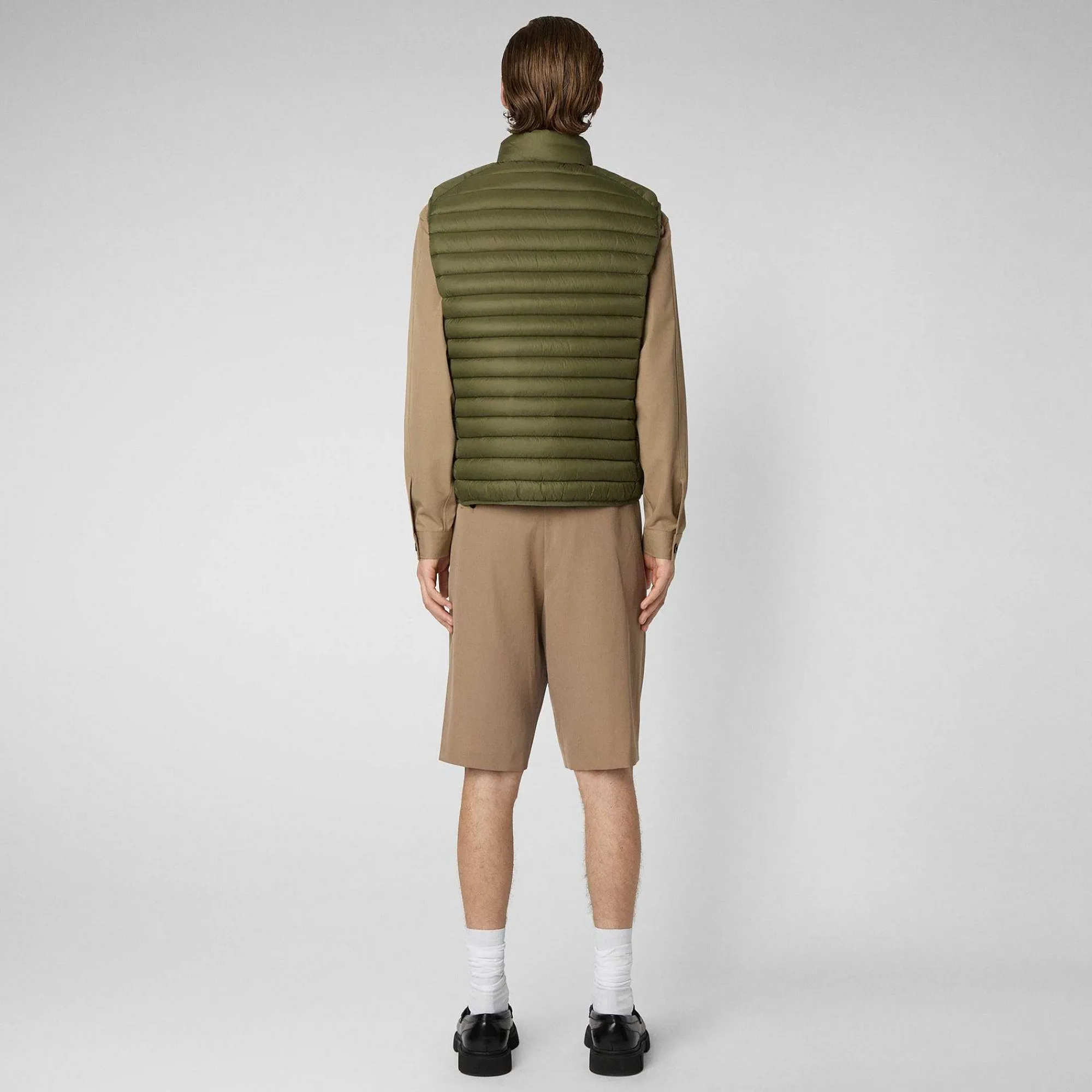 Gilets^Save The Duck Gilet Imbottito Uomo Adam Verde Oliva