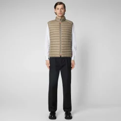 Gilets^Save The Duck Gilet Imbottito Uomo Adam Grigio Elefante