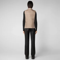 Gilets^Save The Duck Gilet Trapuntato Donna Aria Grigio Perla