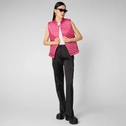 Gilets^Save The Duck Gilet Trapuntato Donna Aria Rosa Scuro