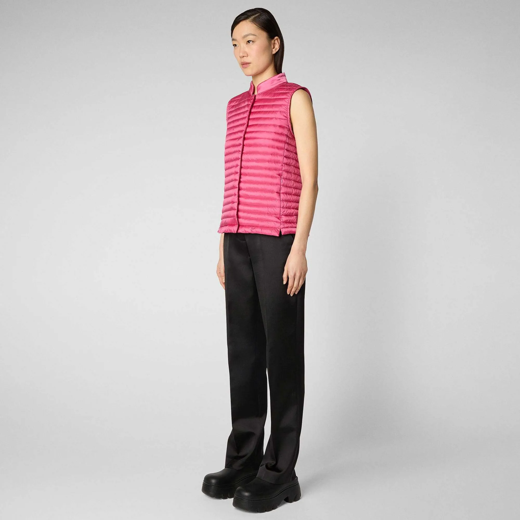 Gilets^Save The Duck Gilet Trapuntato Donna Aria Rosa Scuro