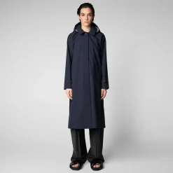 Impermeabili^Save The Duck Impermeabile Donna Asia Blu Nero