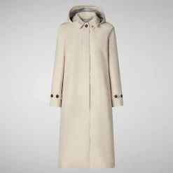Impermeabili^Save The Duck Impermeabile Donna Asia Beige Crema