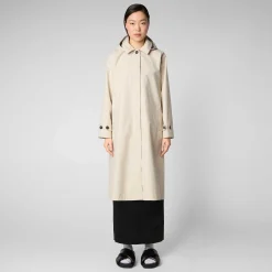 Impermeabili^Save The Duck Impermeabile Donna Asia Beige Crema