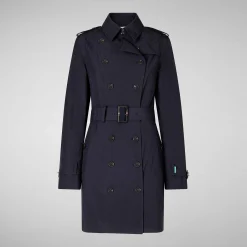 Impermeabili^Save The Duck Impermeabile Donna Audrey Blu Nero
