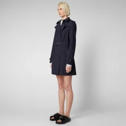 Impermeabili^Save The Duck Impermeabile Donna Audrey Blu Nero