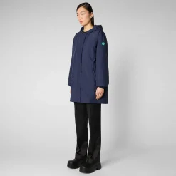 Impermeabili^Save The Duck Impermeabile Donna Fleur Blu Navy