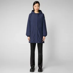 Impermeabili^Save The Duck Impermeabile Donna Fleur Blu Navy