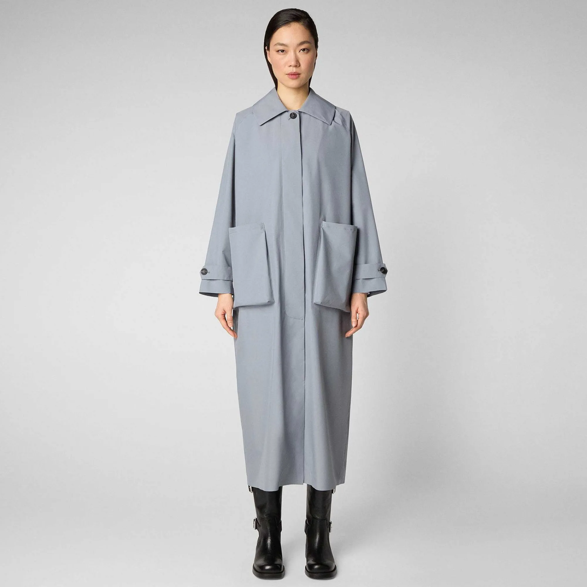 Impermeabili^Save The Duck Impermeabile Donna Yani Grigio Ardesia