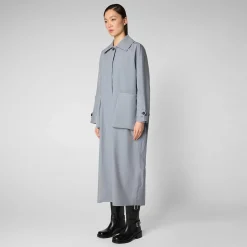 Impermeabili^Save The Duck Impermeabile Donna Yani Grigio Ardesia