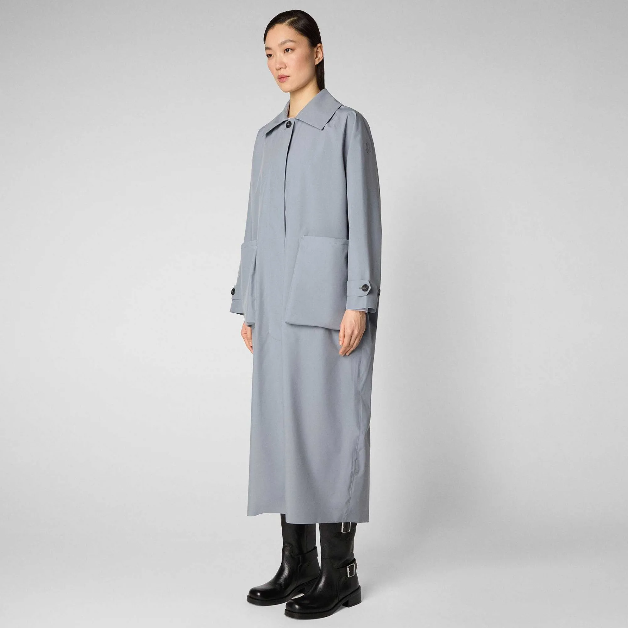 Impermeabili^Save The Duck Impermeabile Donna Yani Grigio Ardesia