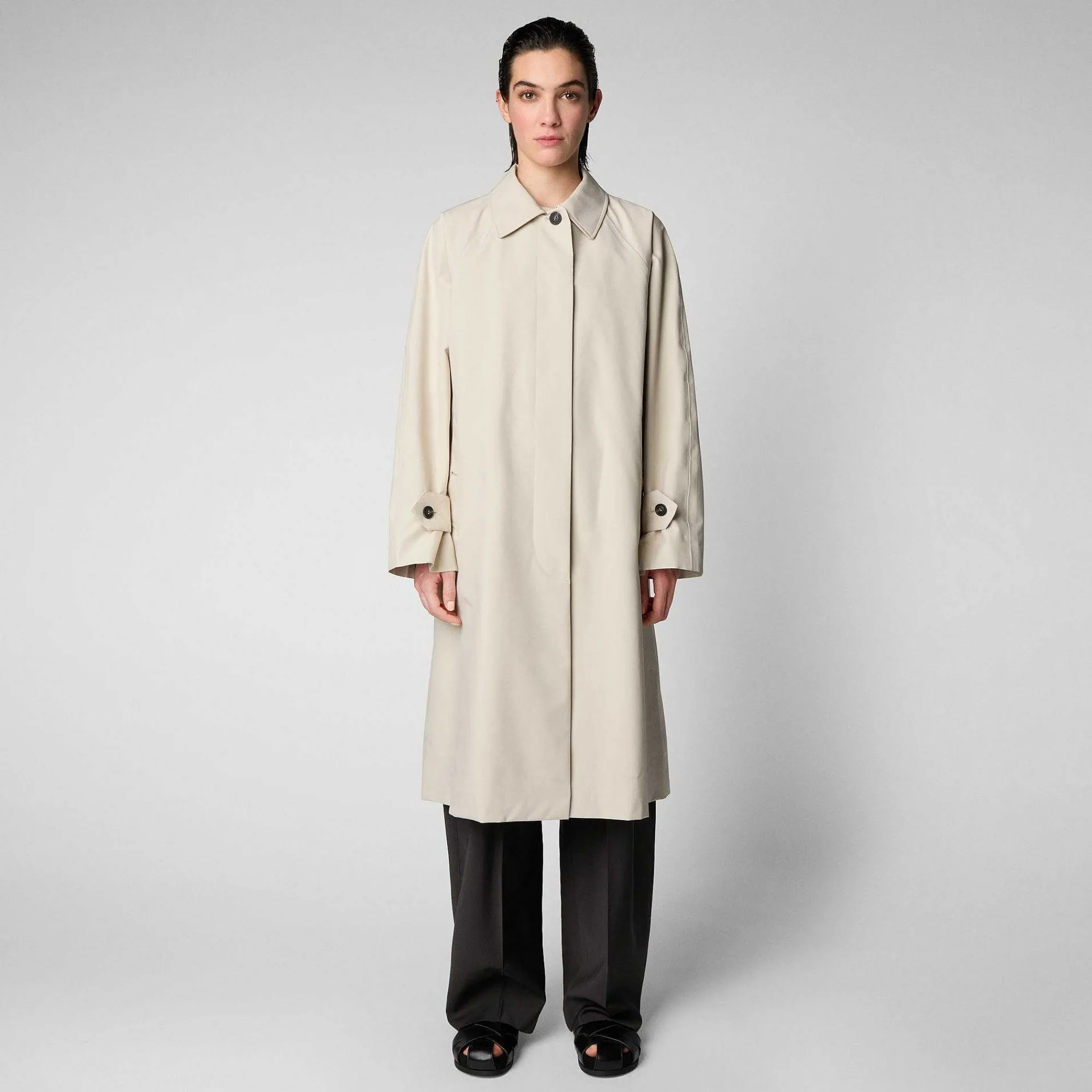 Impermeabili^Save The Duck Impermeabile Donna Zola Beige Crema